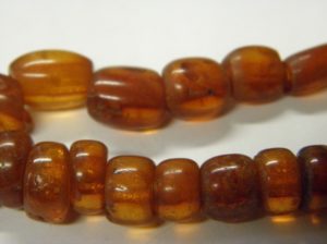 Amber beads from Murrahin North, Co. Cork