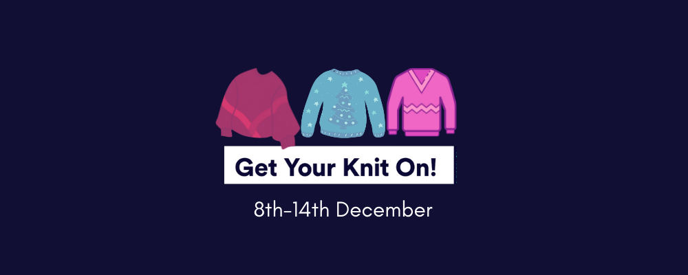 Get Your Knit On Campaign graphic