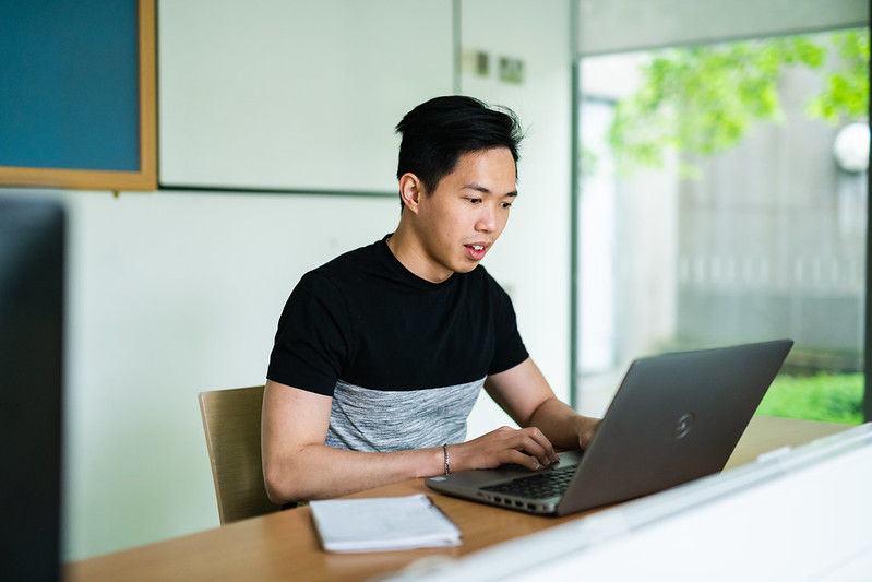 Student on Laptop