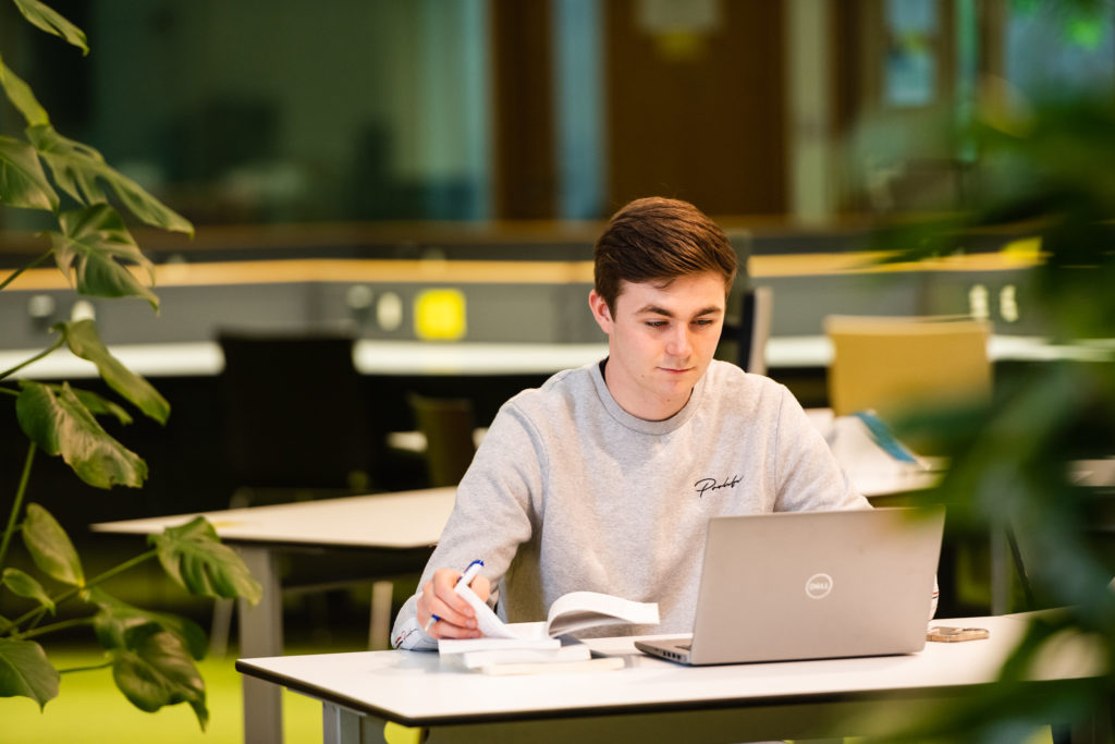 Student on laptop