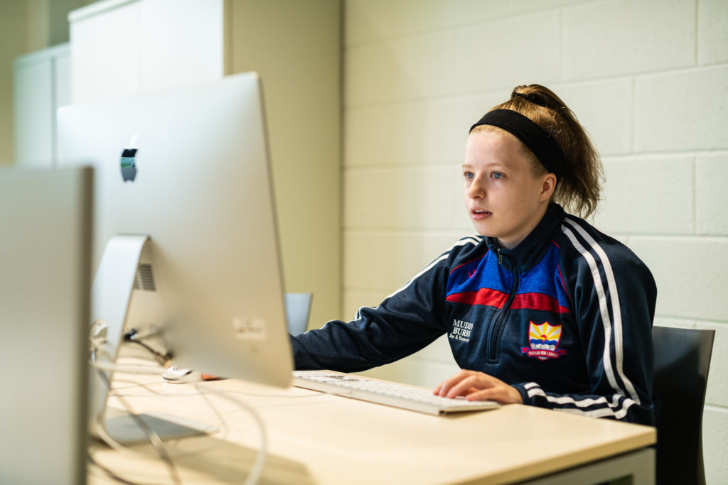 Student on laptop